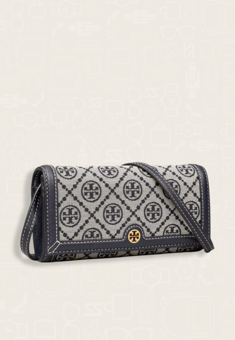 Tory Burch T Monogram Wallet Crossbody Tory Navy