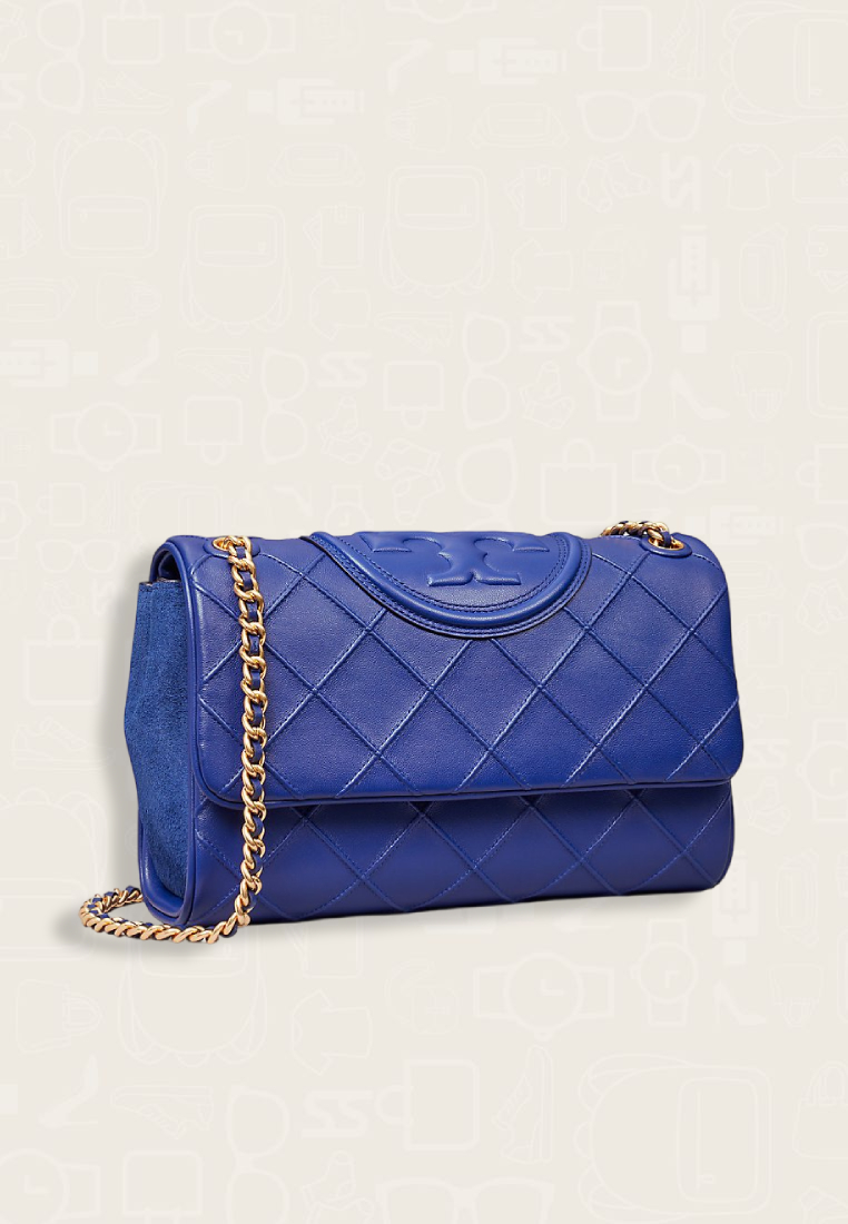 Tory Burch Fleming Soft Convertible Shoulder Bag Navy Day