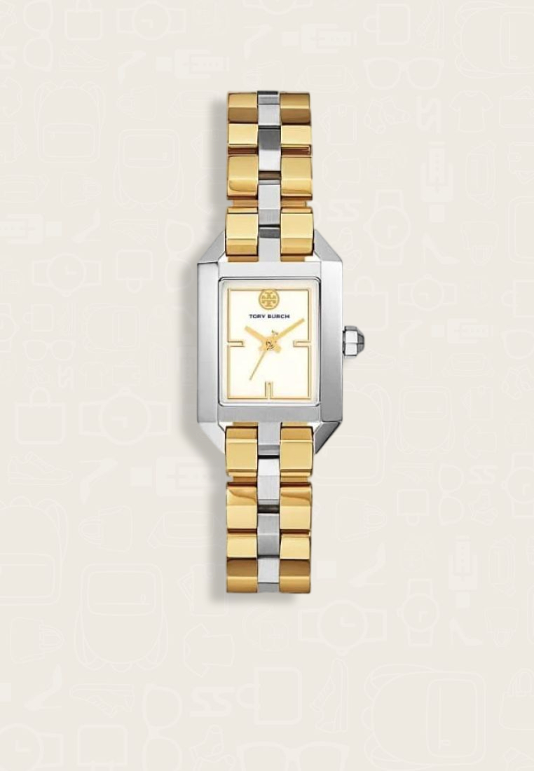 Tory Burch Jam Tangan Wanita Tory Burch Dalloway Three-Hand Two-Tone Stainless Steel Watch