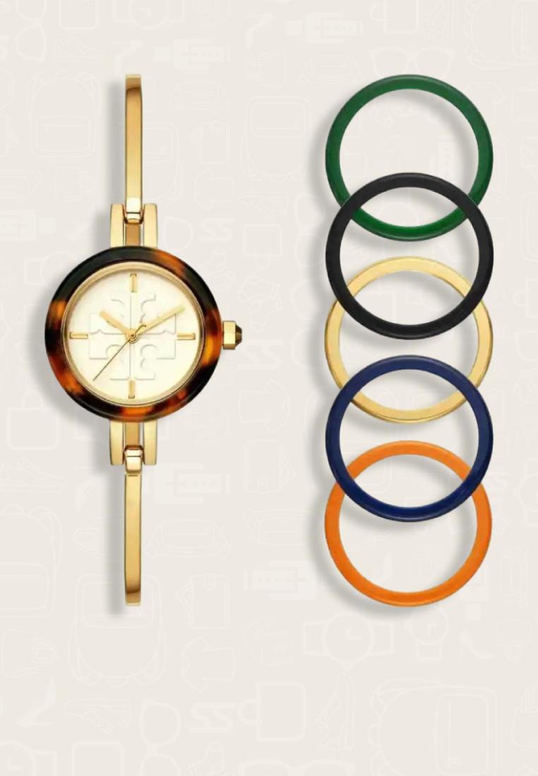 TORY BURCH Jam Tangan Wanita Tory Burch Gigi Bangle Gold Multicolor
