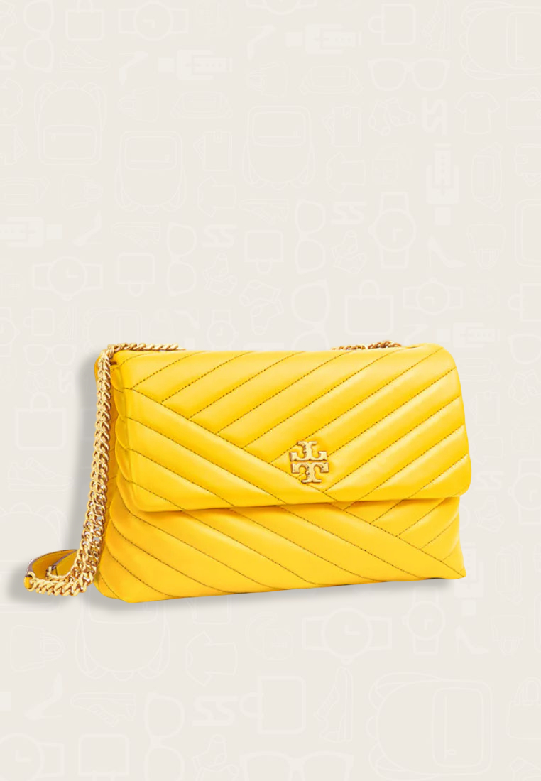 Tory Burch Kira Chevron Convertible Shoulder Bag Goldfinch