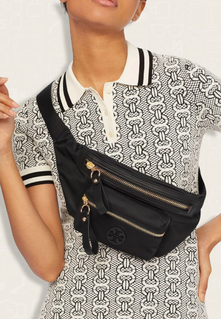 Tory Burch Nylon Belt Bag Black
