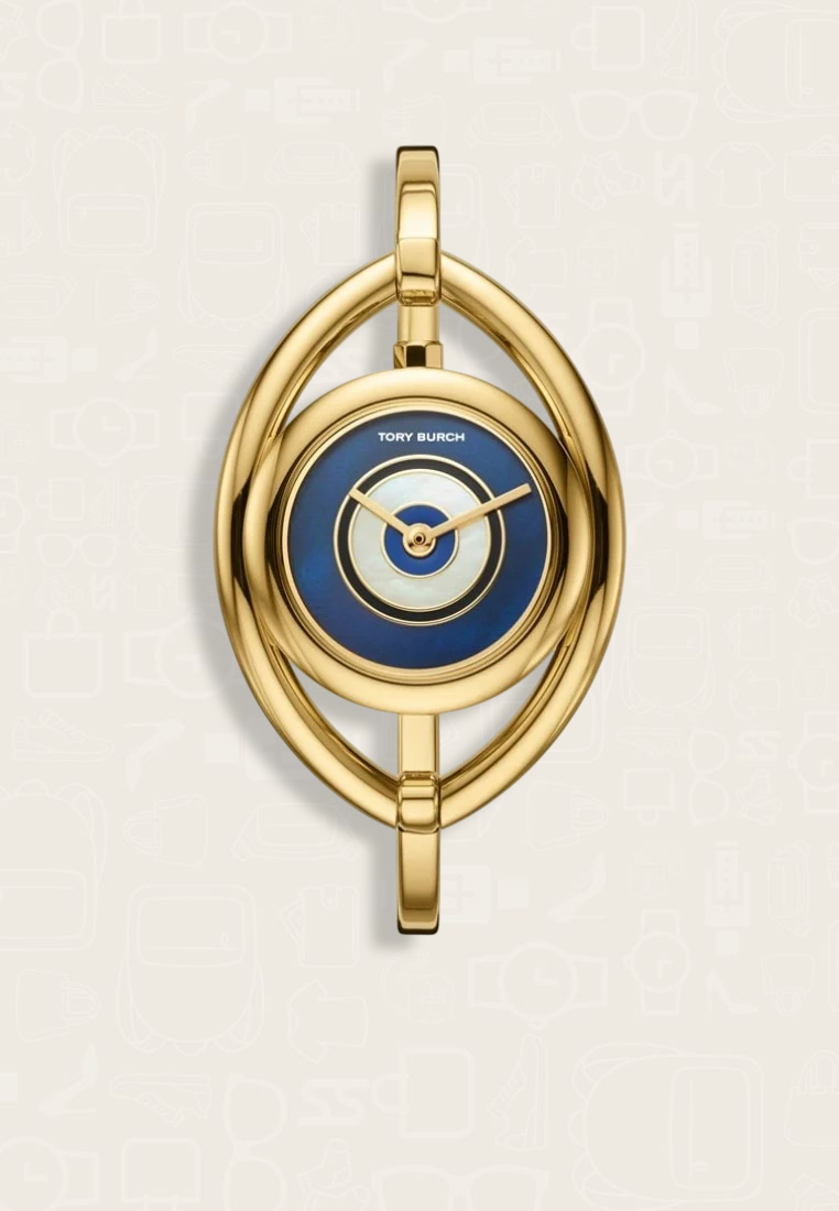 TORY BURCH Jam Tangan Wanita Tory Burch Evil Eye Bangle Gold