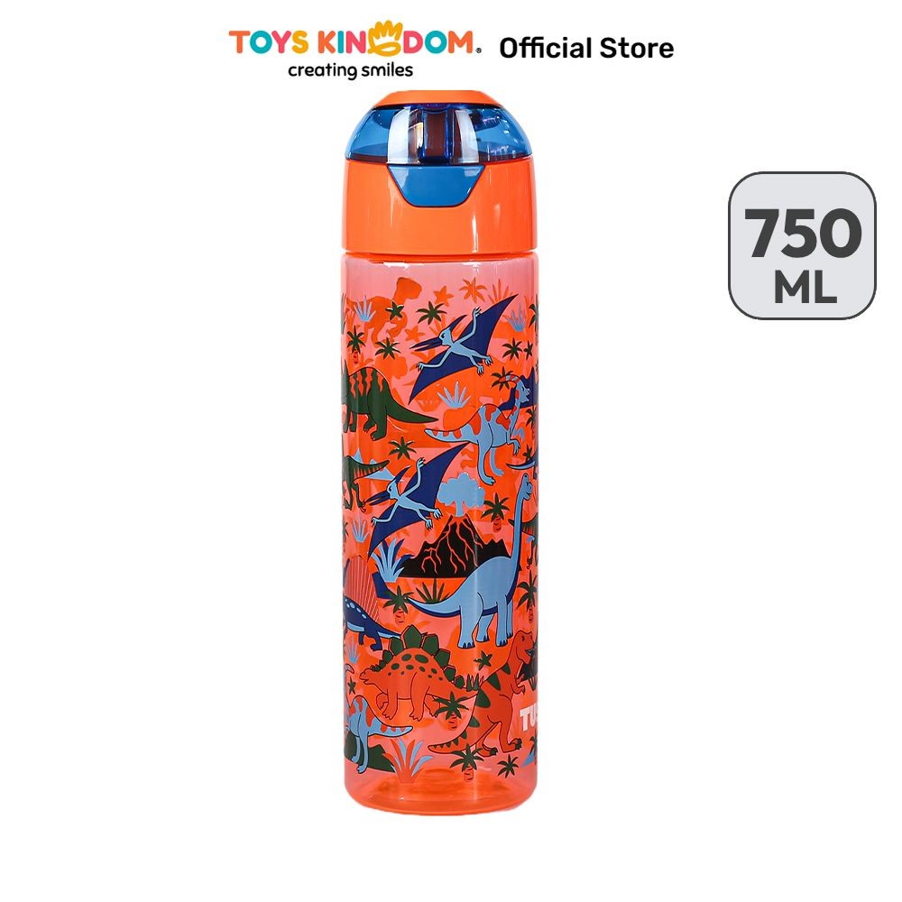 TOYS KINGDOM Tusslr Botol Minum Plastik Dino 750 ml - Oranye