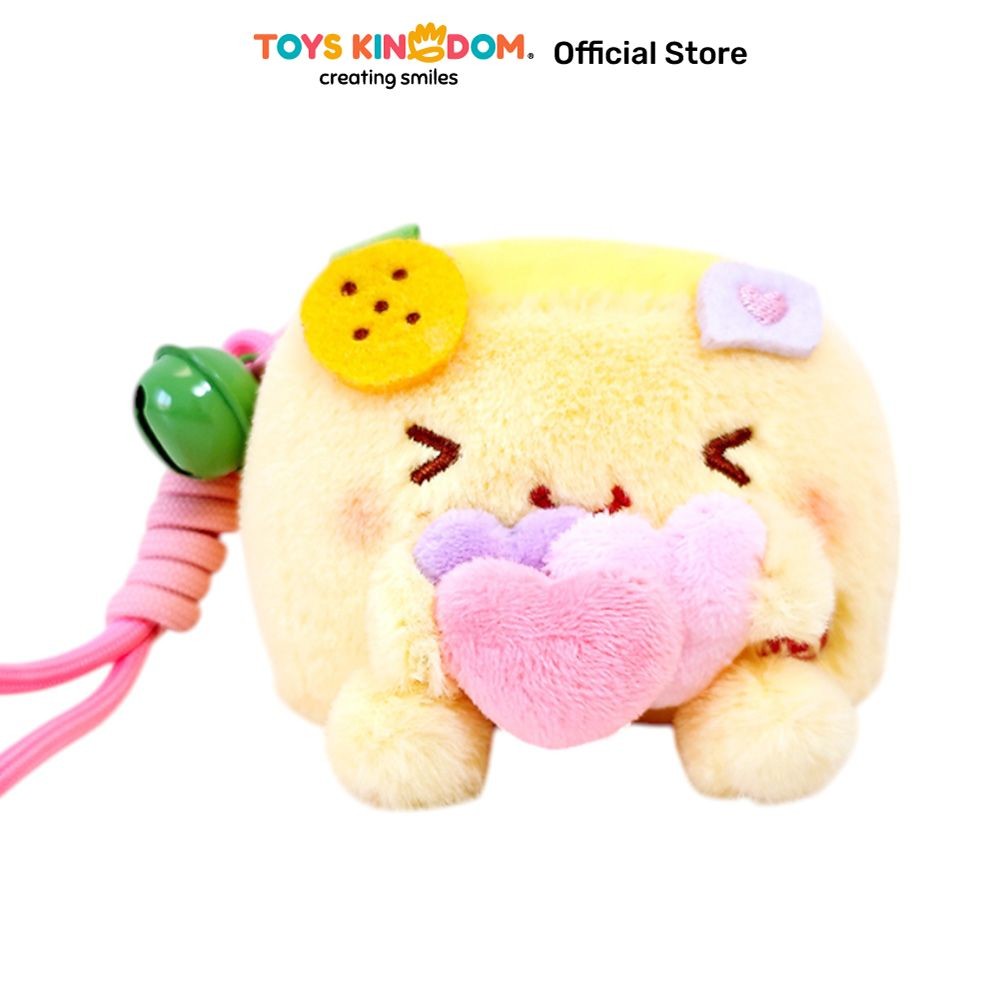 TOYS KINGDOM Kiddy Fun Gantungan Kunci Boneka Plush Hannari Tofu Orange - Kuning