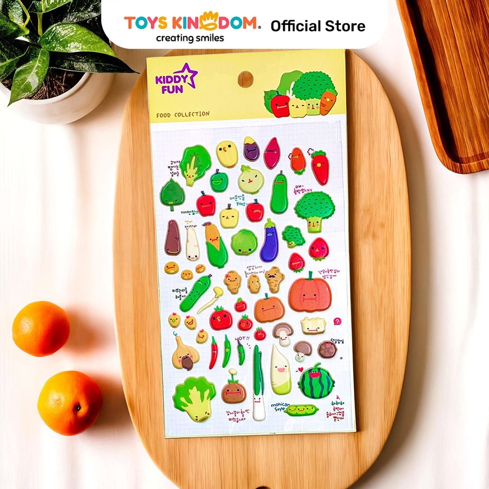 TOYS KINGDOM KIDDY FUN FUNNY STIKER FOOD COLLECTION - MIX