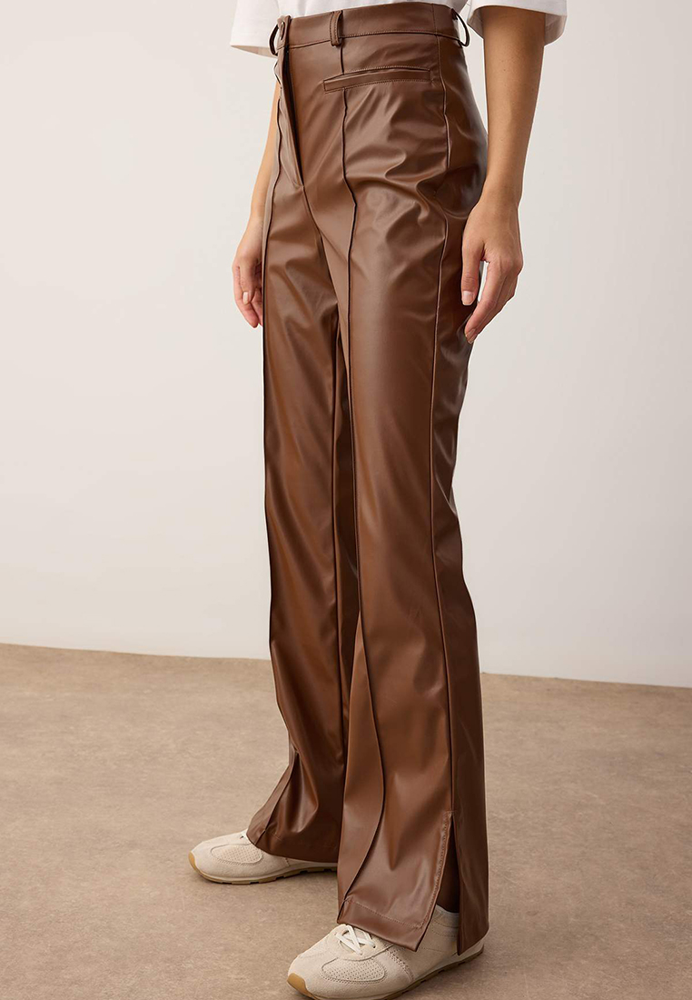 Trendyol Faux Leather Flare Pants