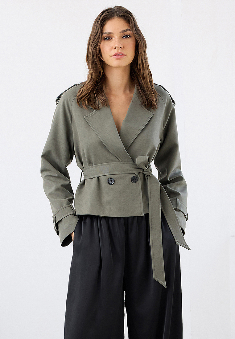Trendyol Premium Woven Crop Trench Coat