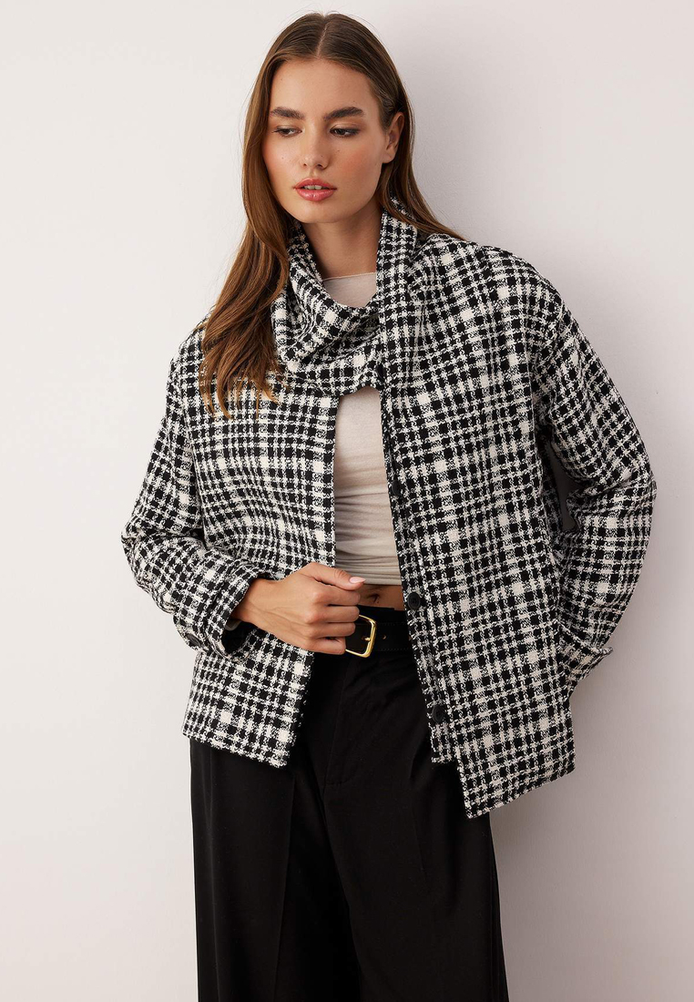 Trendyol Regular Fit Plaid Coat