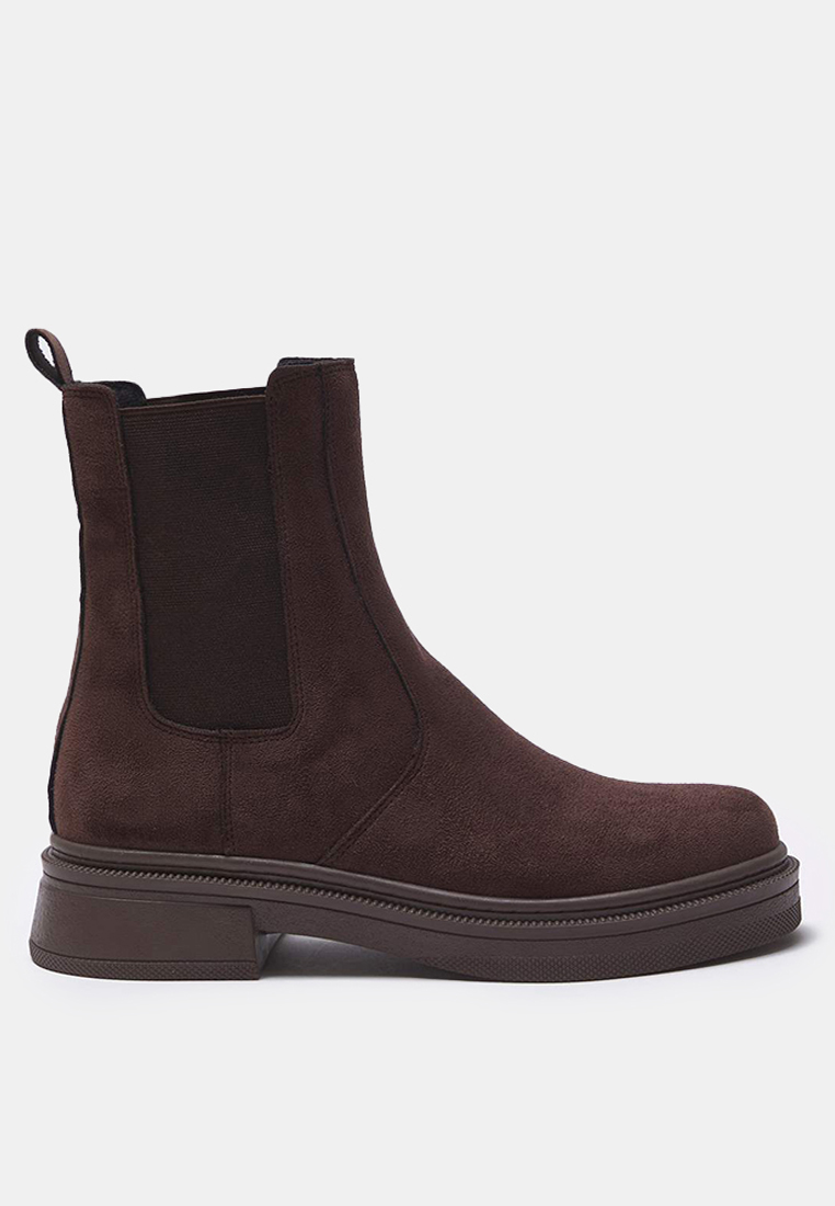 Trendyol Suede Flat Sole Chelsea Boots