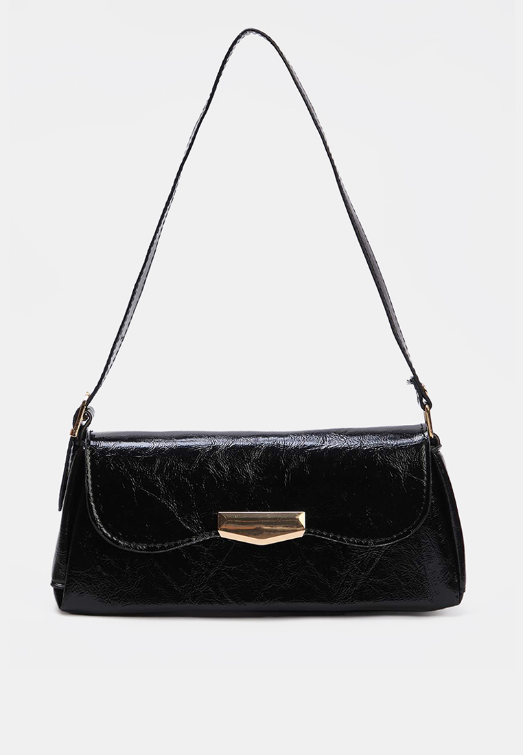 Trendyol Black Wrinkled Skin Women'S Mini Size Mini City Shoulder Bag Takaw26Oc00079
