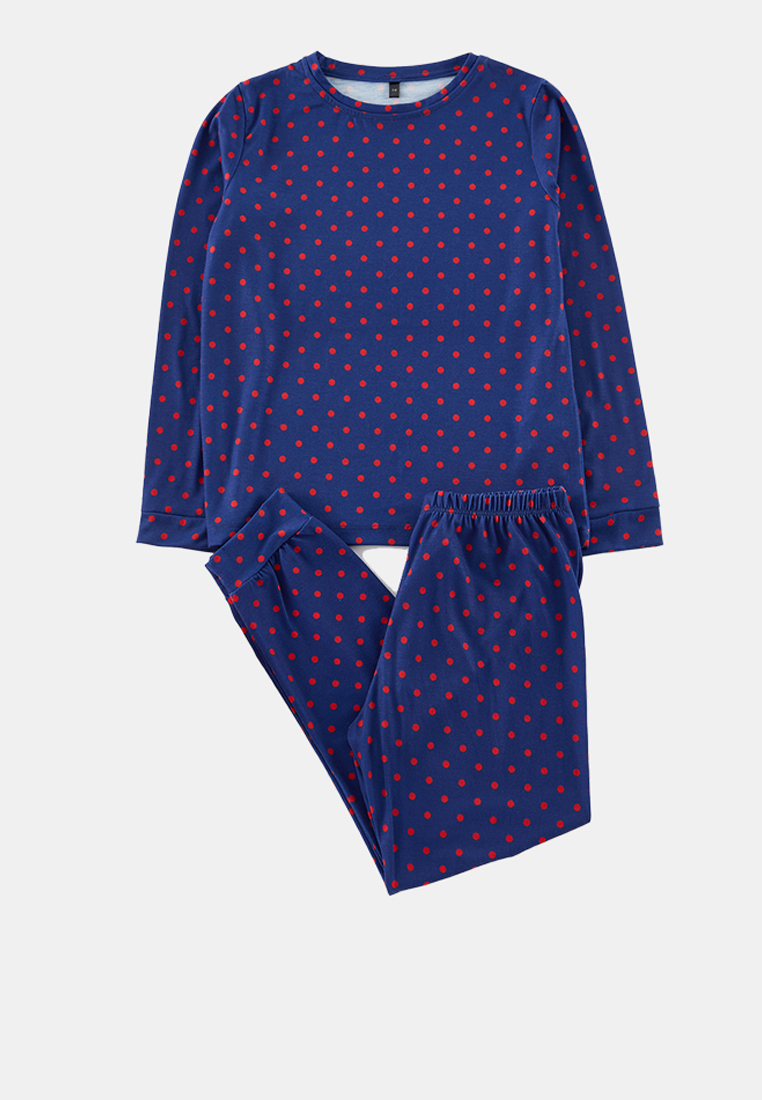 Trendyol Polka Dot Knitted Pajama Set