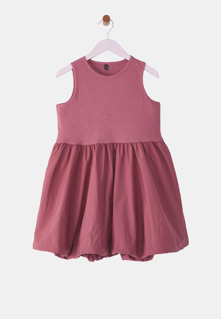 Trendyol Girl's Rose Rule Cotton Sleeveless Mini Holiday Dress Tkdss25El00067