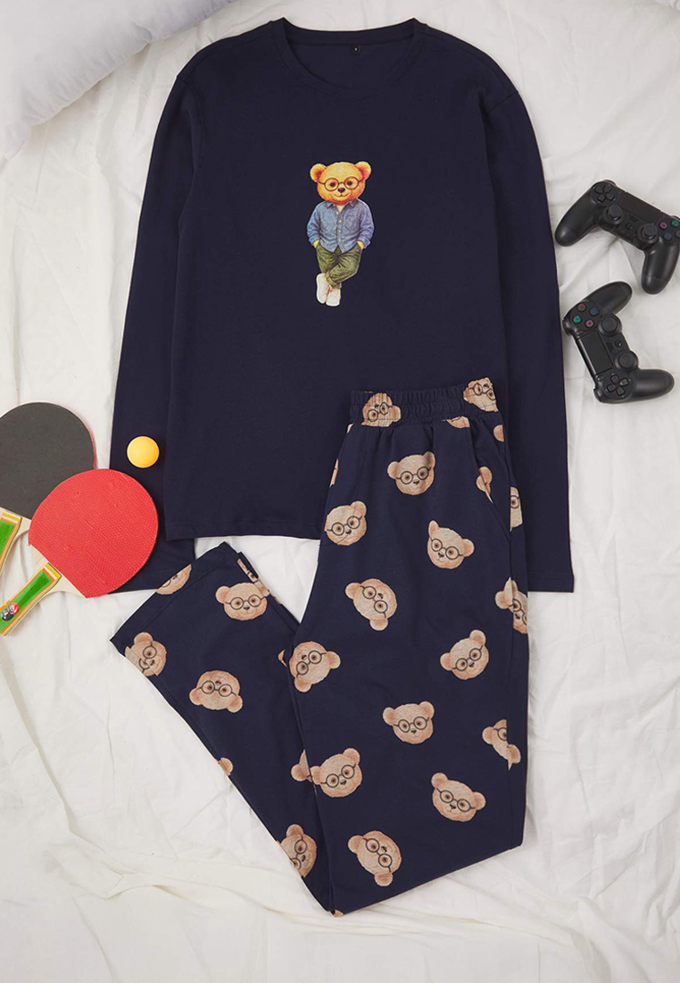 Trendyol Teddy Bear Printed Pajama Set
