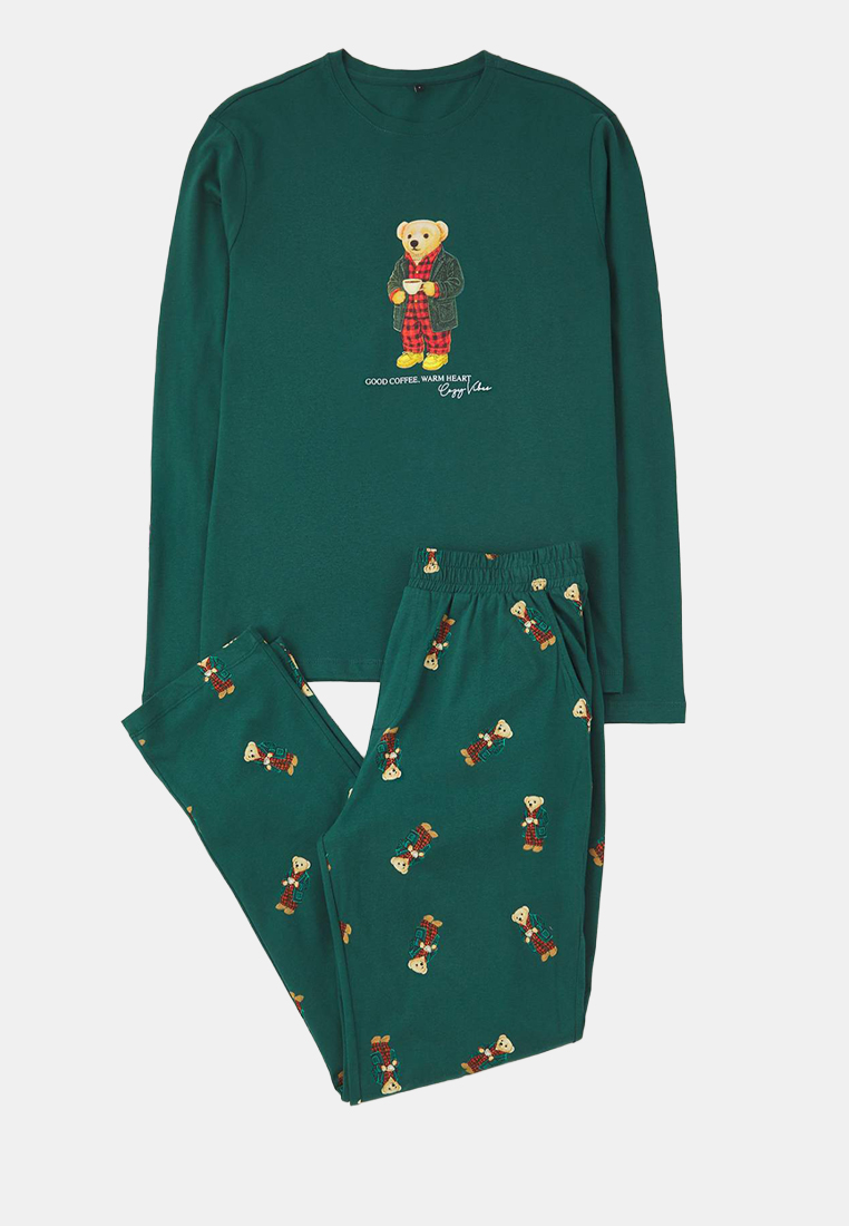 Trendyol Teddy Bear Printed Pajama Set