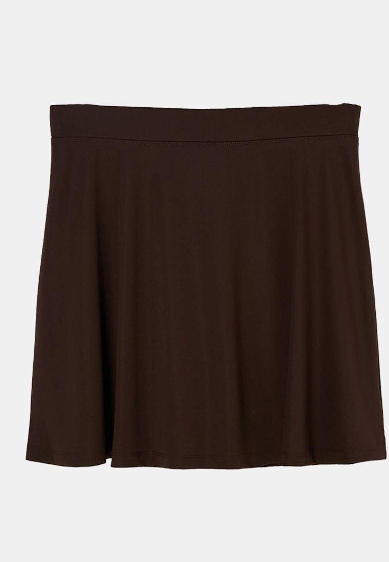 Trendyol Brown 2-Layer Knitted Sports Shorts Skirt Tbbss24Ap00024
