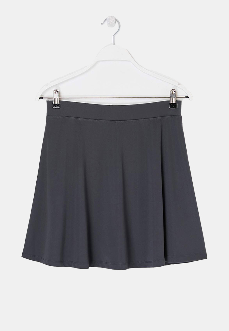 Trendyol Anthracite 2 Layer Knitted Sports Shorts Skirt Tbbss24Ap00024