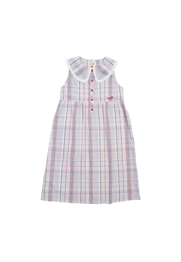 Triset OXA Kids Midi Dress Anak Overall Kotak Kotak Tanpa Lengan | OD510260105