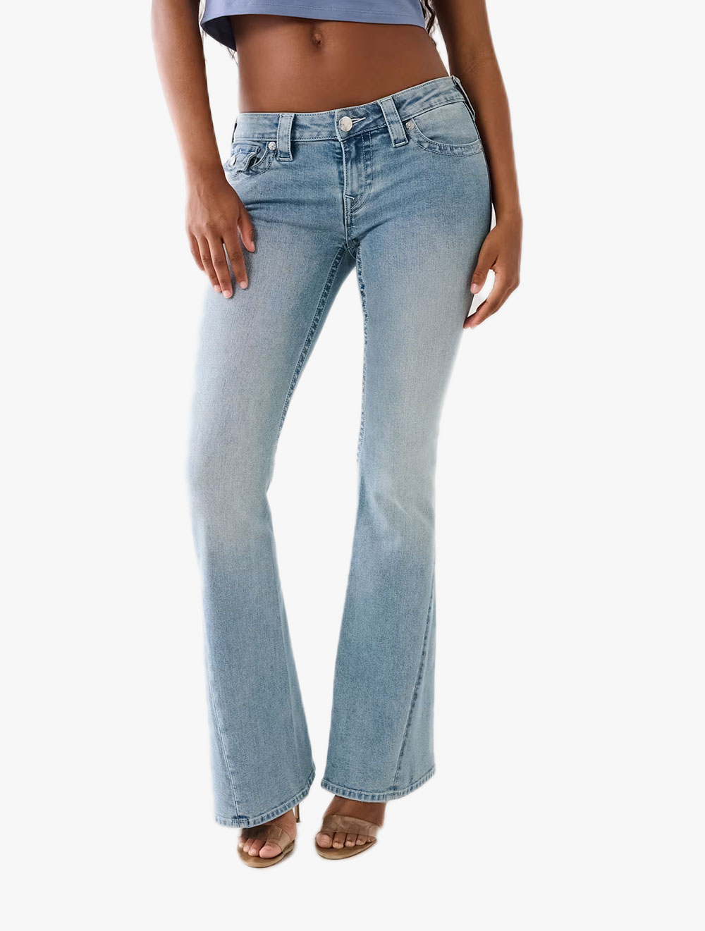True Religion - Women Denim Pants - JOEY LOW RISE FLARE - Light Blue