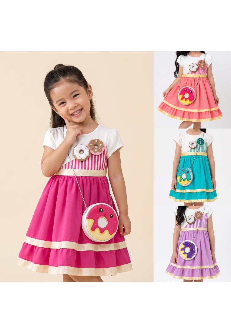 Two Mix Dress Anak Fashion - Pakaian Anak Perempuan - Gaun Anak 4050B