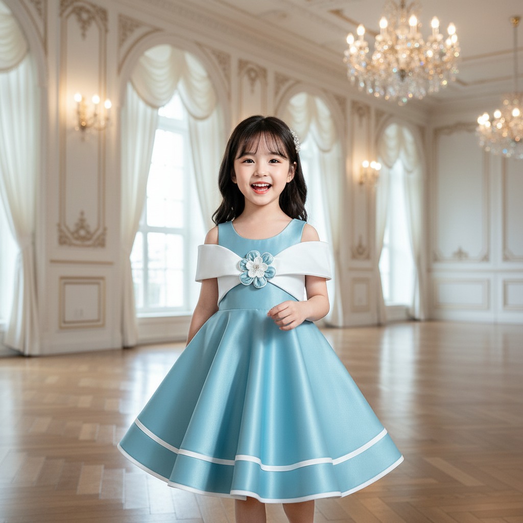 Two Mix - Gabriella Baju Dress Anak Cewek - Gaun Anak Perempuan Pesta Satin Mewah 1-12 Tahun 4425 Ic