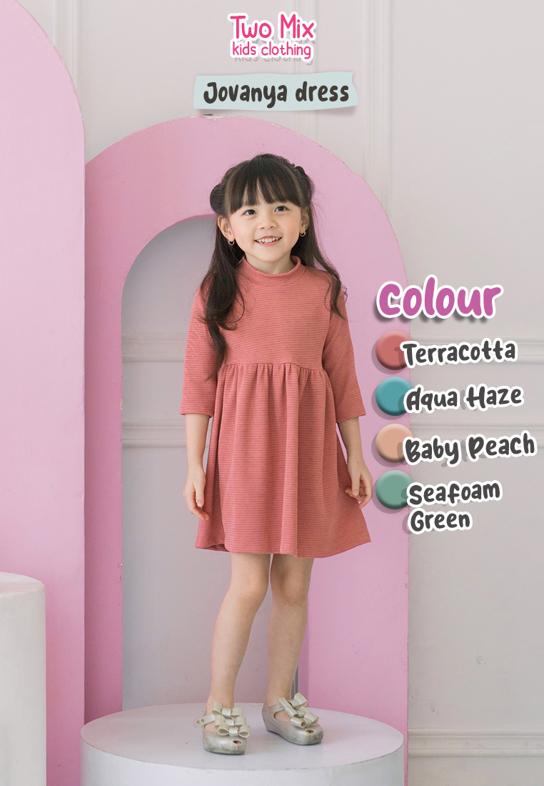 Two Mix - Dress Anak Perempuan Lucu Lengan Panjang - Baju Tunik Atasan Anak Cewek 1- 8 Tahun 4369 Te