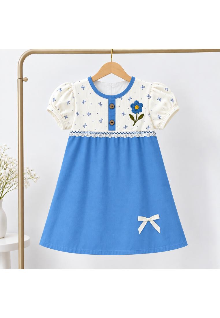 Two Mix - Raina Baju Dress Lebaran Anak Perempuan Cantik  - Pakaian Anak Cewek Katun 1-8 Tahun 4445 