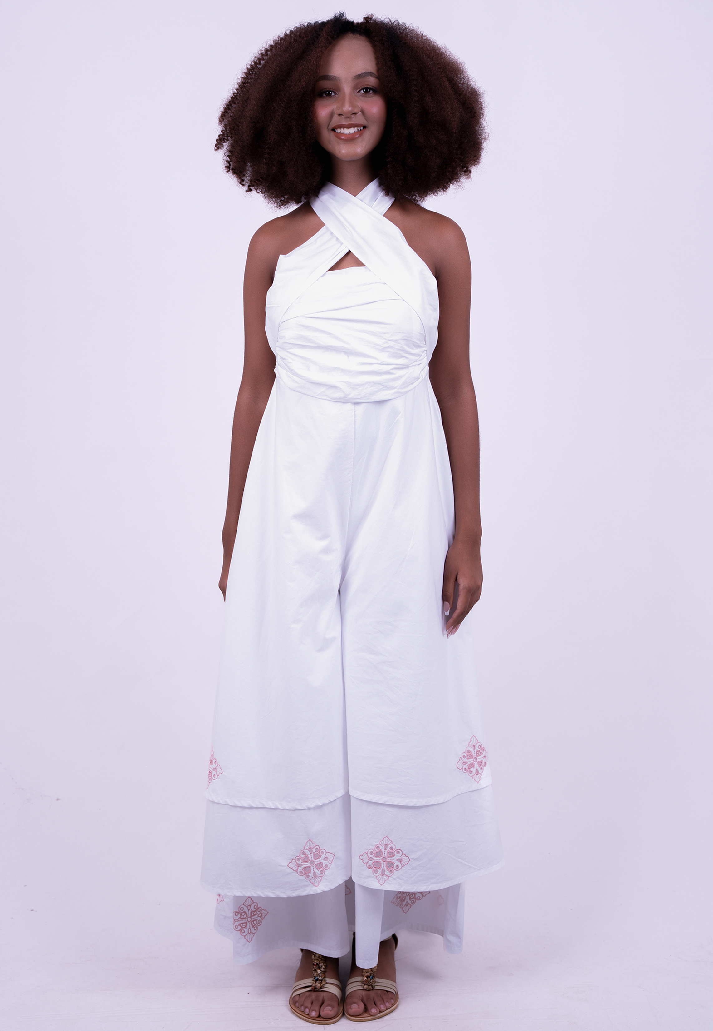 Uluwatu Handmade Balinese Lace Atticus Jumpsuit White