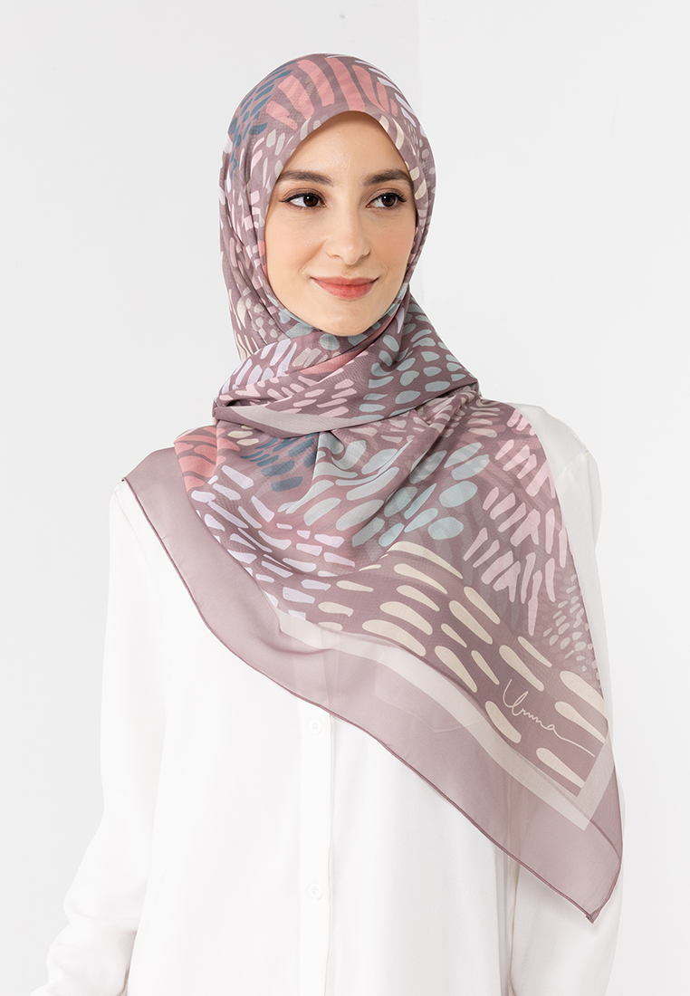 UMMA Mesoa Cotton Voile Printed Square Scarf