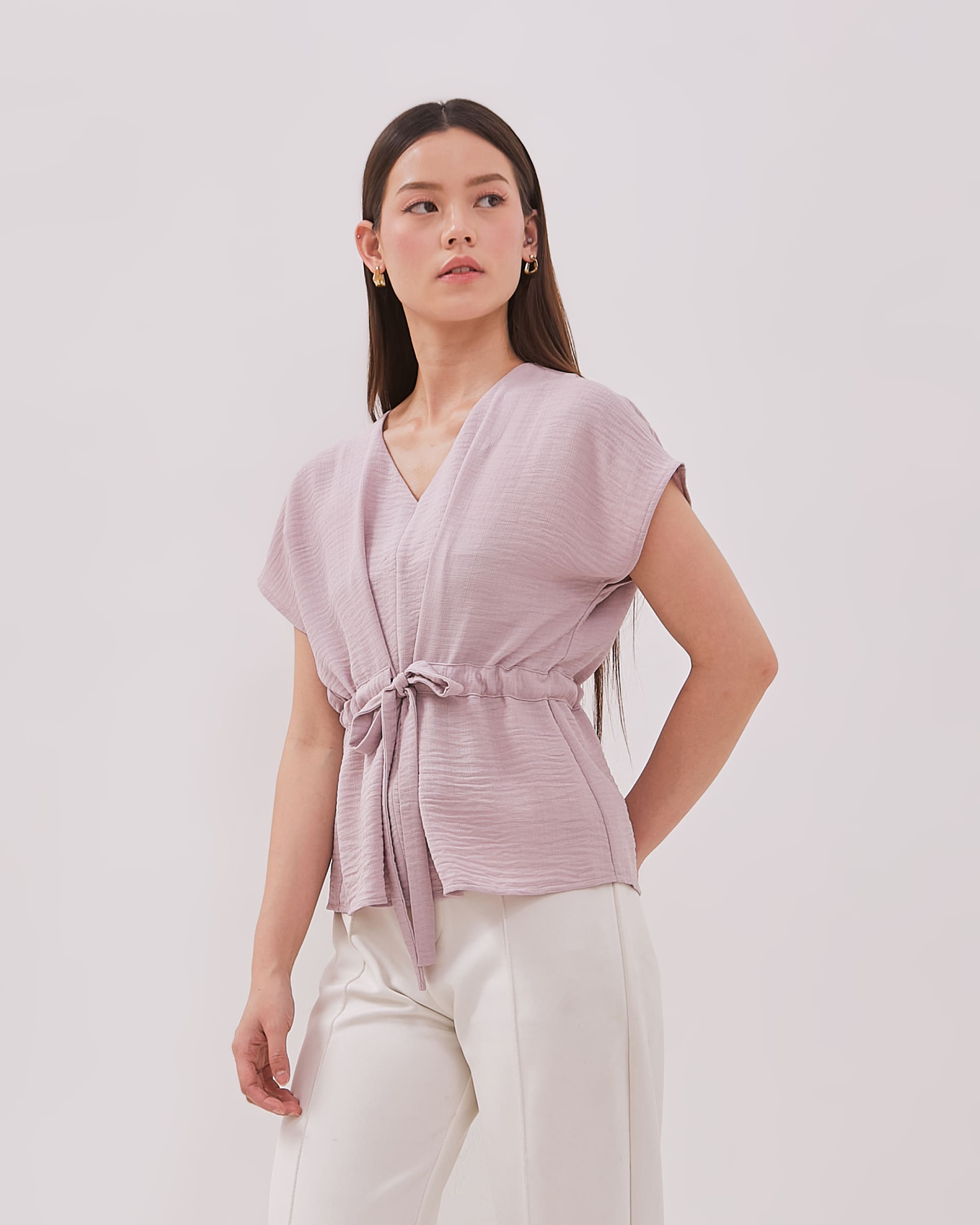 Urban Exchange Silly Pink Blouse / Atasan Blouse Lengan Pendek Warna Pink