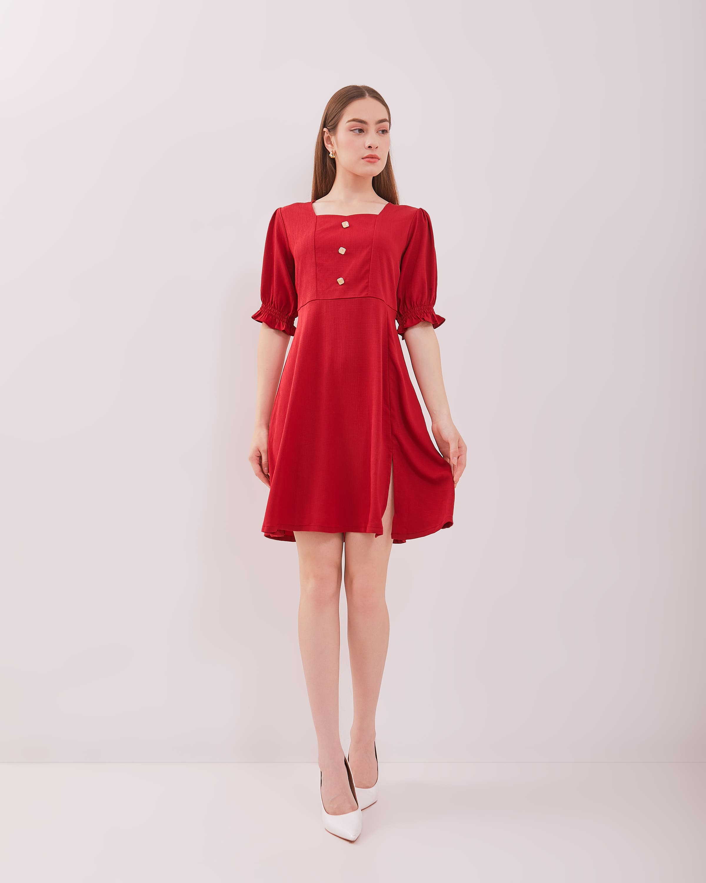Urban Exchange Melody Dress Red - Gaun Kasual Dress Red Dress Natal