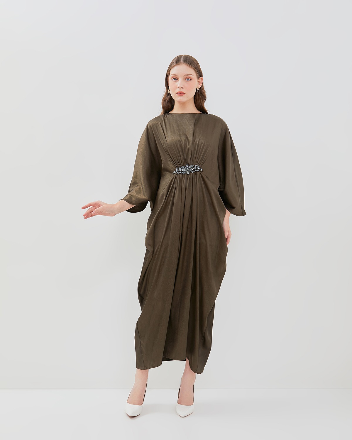 VALINO WOMEN'S GREEN KAFTAN