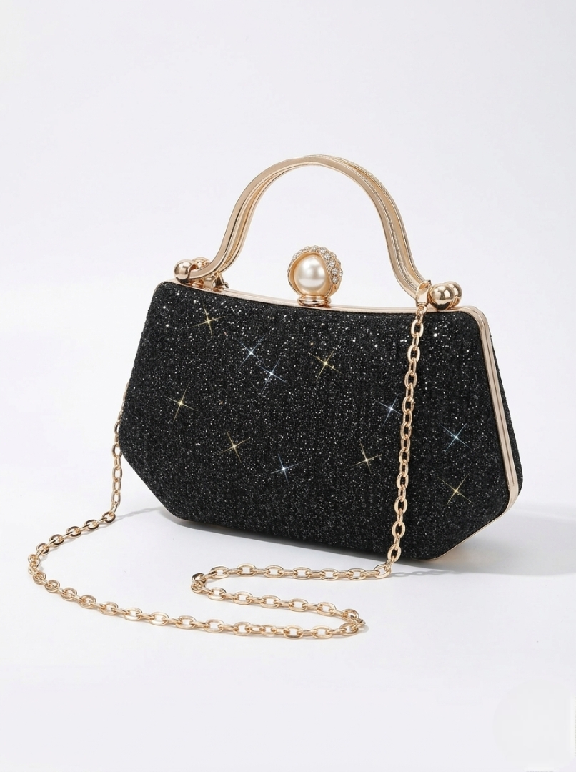 Vedlyn Luvia Tas Pesta Wanita Clutch Simple Elegan – Black