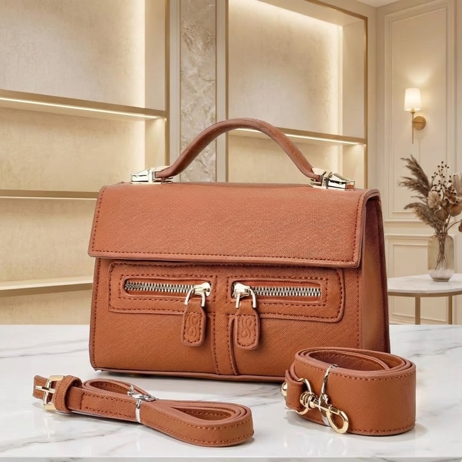 Vedlyn Lola tas slingbag wanita stylish elegan model terbaru - Brown