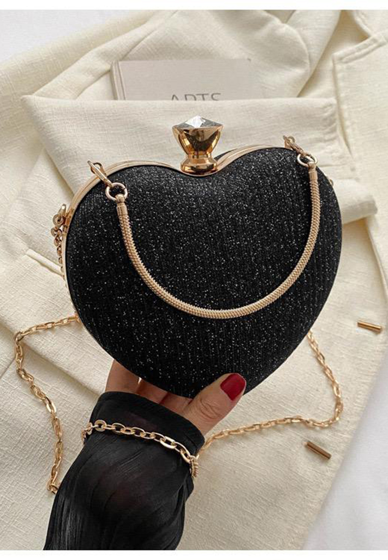 Vedlyn Adiva Tas Pesta Wanita Clutch Love Elegan – Black