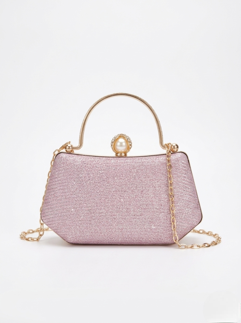 Vedlyn Luvia Tas Pesta Wanita Clutch Simple Elegan – Pink