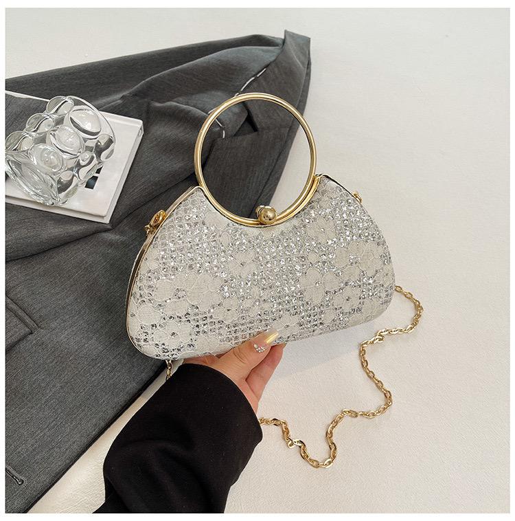 Vedlyn Mirella Tas Pesta Wanita Clutch Brokat Stylish – Silver