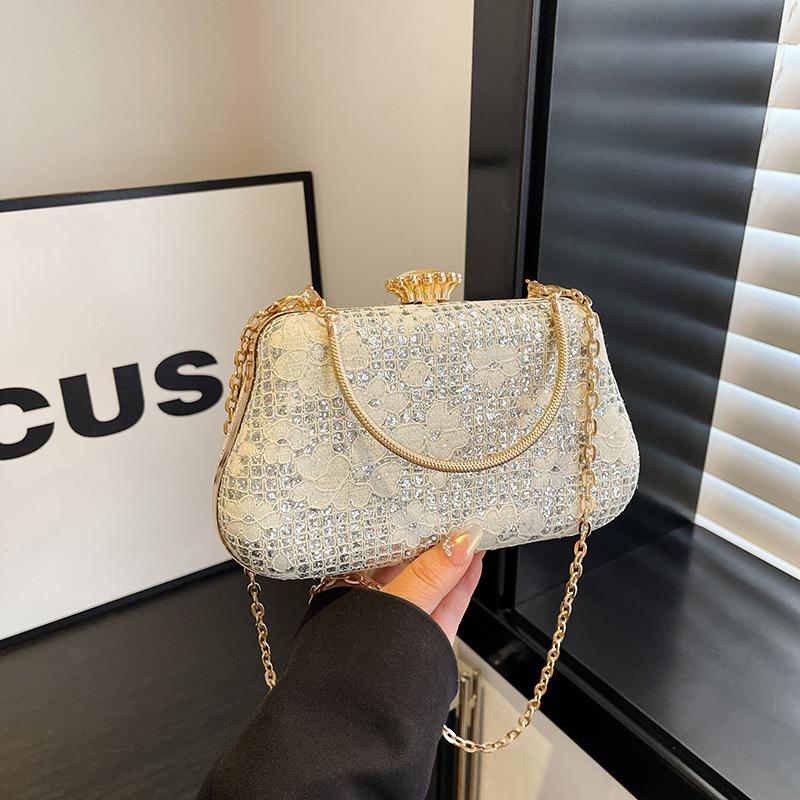 Vedlyn Clarisse Tas Pesta Wanita Clutch Brokat Stylish – Silver