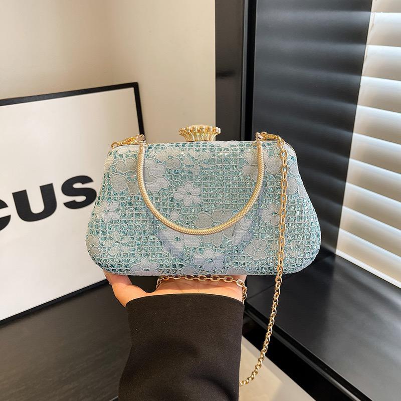 Vedlyn Clarisse Tas Pesta Wanita Clutch Brokat Stylish – Blue