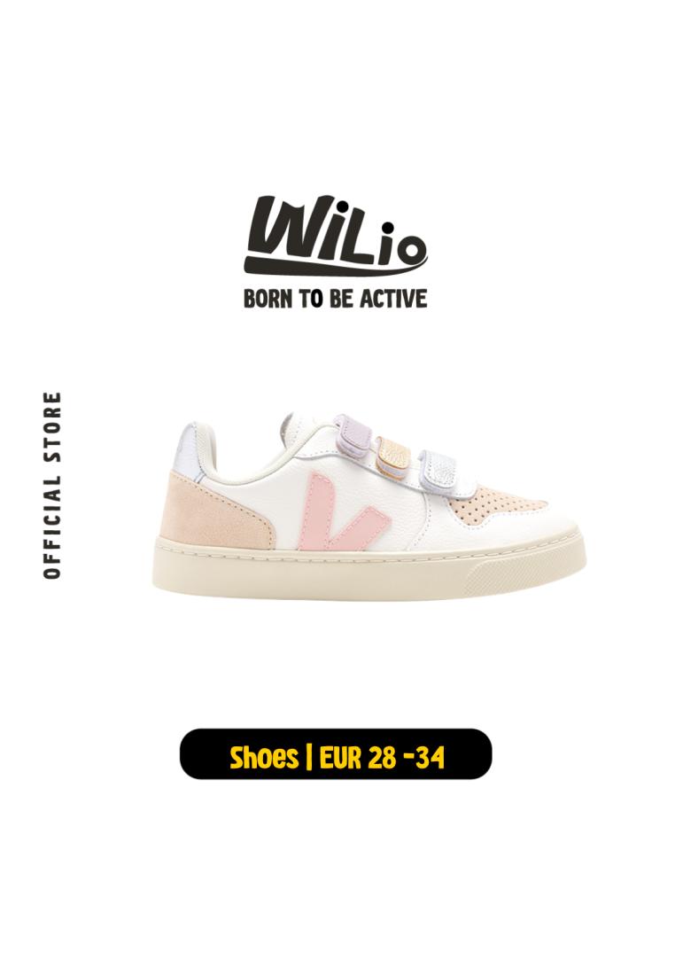 VEJA  Small V-10 Leather CV0521505C - Sepatu Anak (Putih)