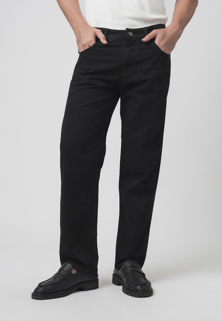 VENGOZ Straight Slim Fit Premium Jeans - Black