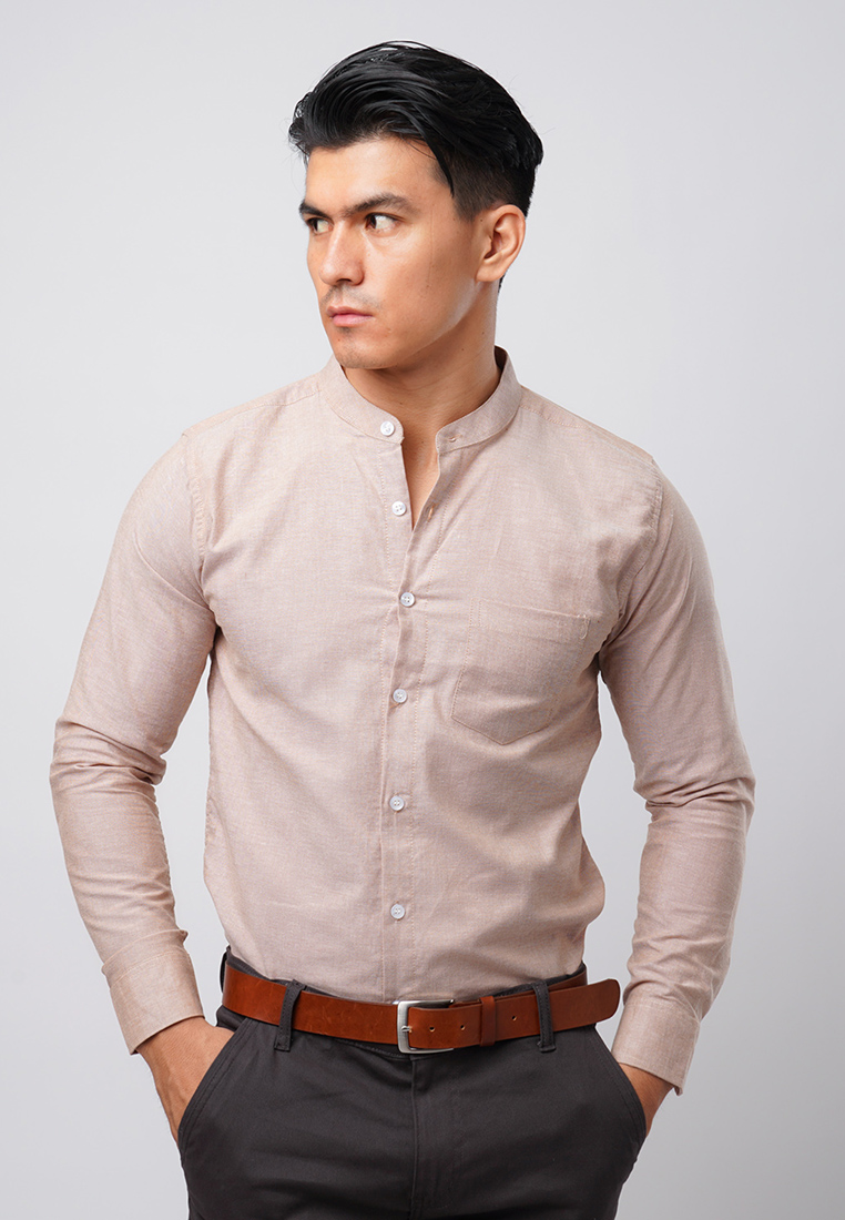 VENGOZ Khaki Oxford Shanghai Shirt