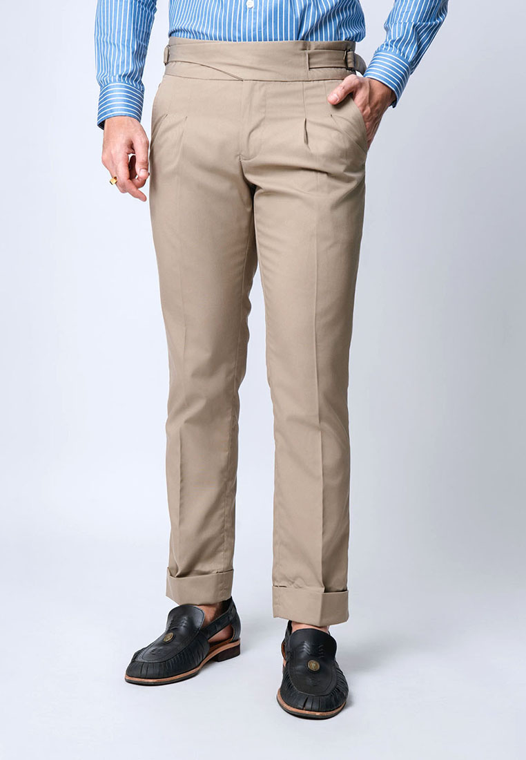 VENGOZ Gurkha Buckle Pants Khaki