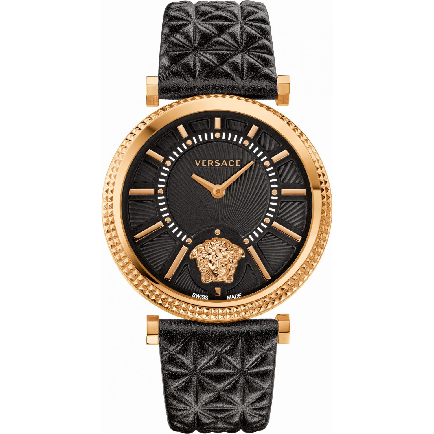 Versace Watches Versace V-Helix Black Gold (Swiss Made)