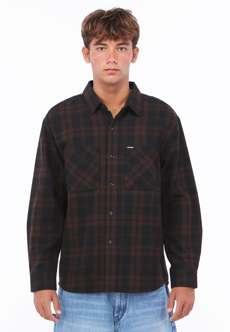 Volcom MLH HUNKSTONE LONG SLEEVE SHIRT CACAO