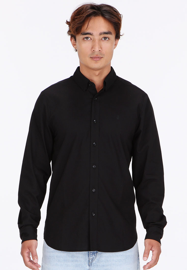 Volcom MLH OXFORD STRETCH LONG SLEEVE SHIRT BLACK