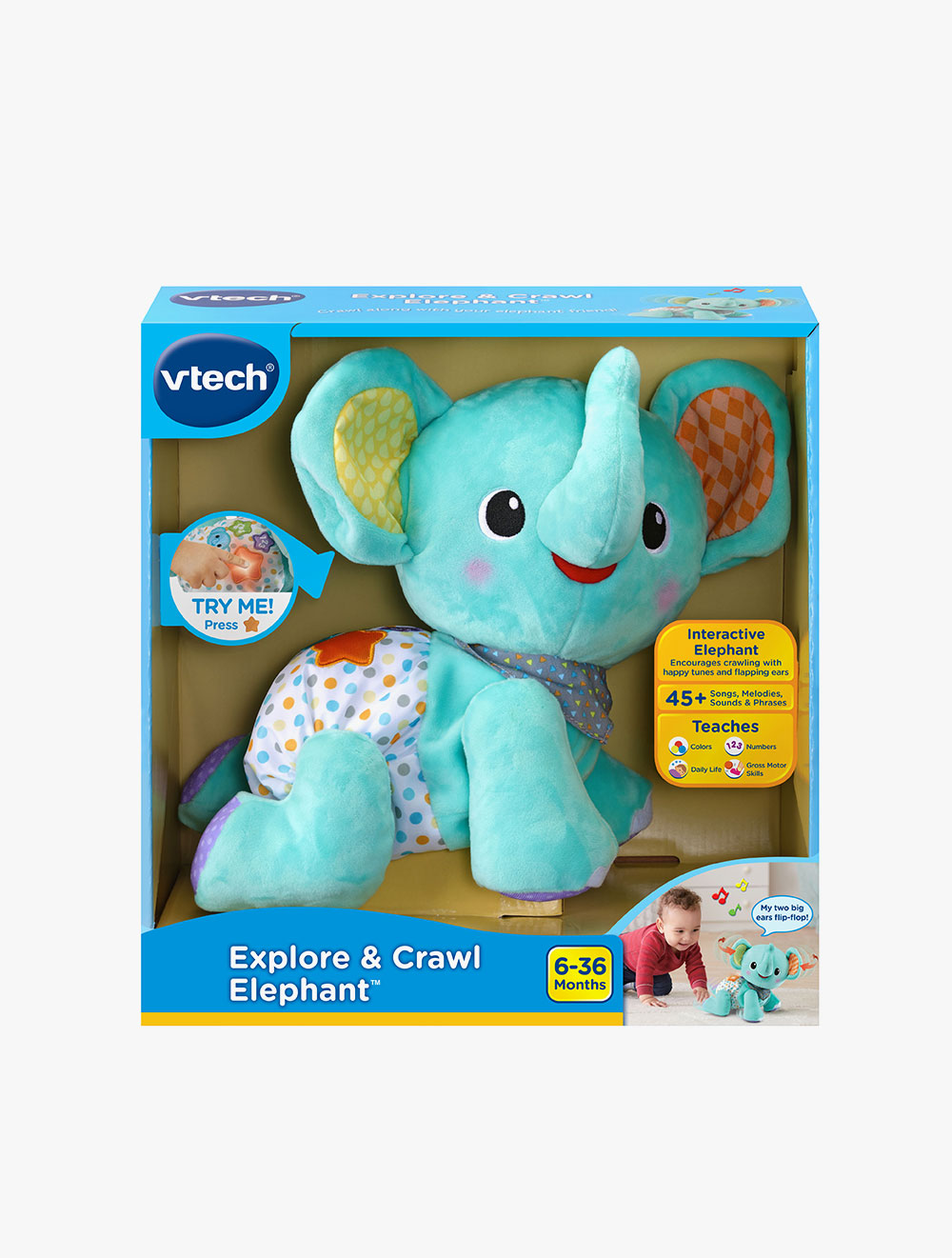 VTECH CRAWL WITH ME ELEPHANT - 533203 - multi