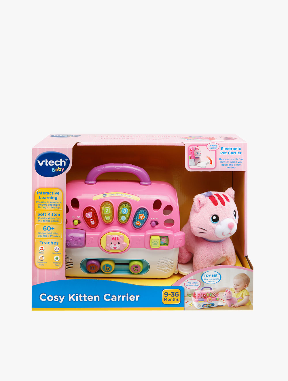 Vtech Cosy Kitten Carrier, W/Kitten -VTE80-191503 - Multicolor