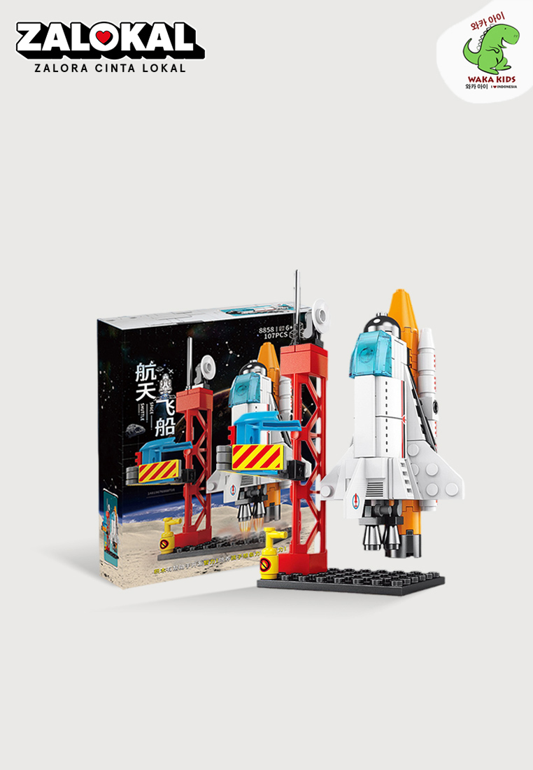 Wakakids Lego Brick Nano Block Luar Angkasa Model Rocket Space Shuttle Mainan Edukasi Anak 8858 Venr