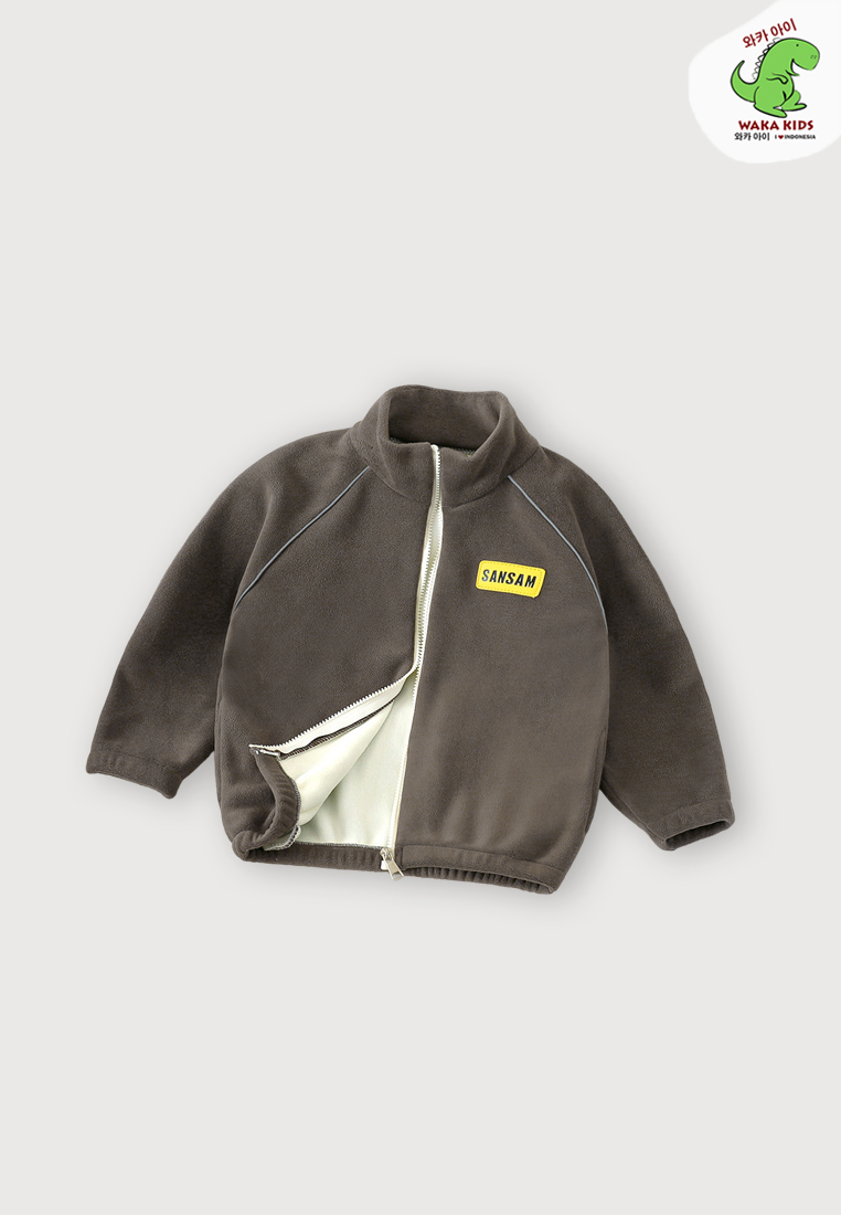 Wakakids Jaket Anak Bulu Sherpa Bludru Sweater Winter Musim Dingin Fur Warm Zipper Jacket 4444 Venrz